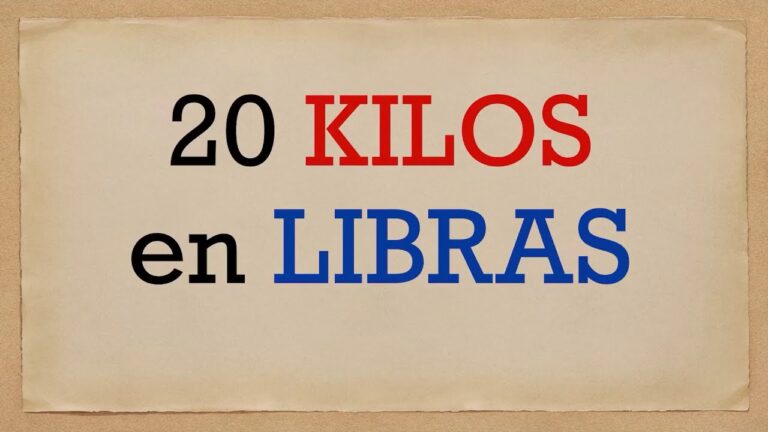 Conversi&oacute;n de 20 libras a kilos: Descubre cu&aacute;nto pesa en kilogramos