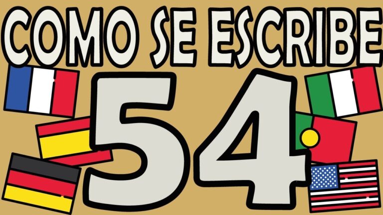 C&oacute;mo se escribe el n&uacute;mero 54 de forma correcta