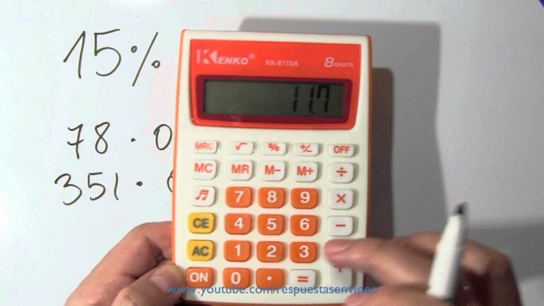 Calculando el 15% de 5000