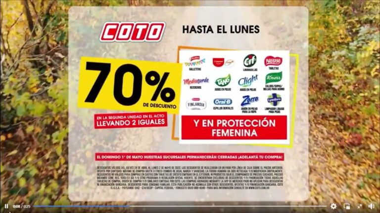 Obt&eacute;n un 70% de descuento en Coto: &iexcl;Imperdible oferta!