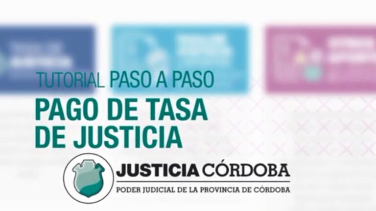 Gu&iacute;a para Pagar la Tasa de Justicia en C&oacute;rdoba