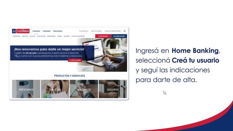 Crear usuario en banca online de Colombia
