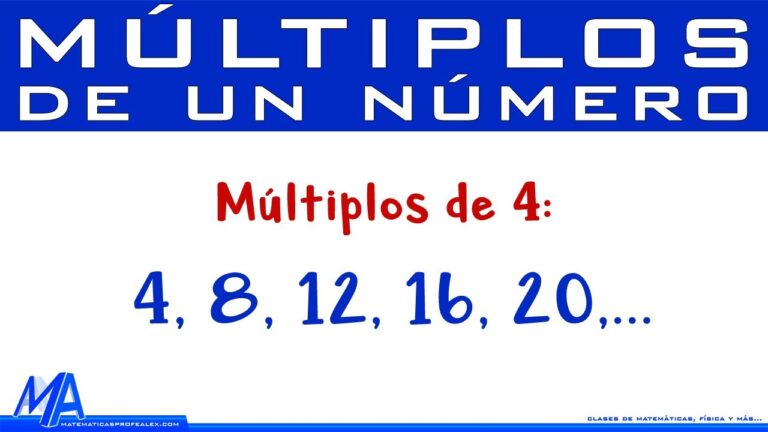 N&uacute;meros m&uacute;ltiplos: Cuando un n&uacute;mero contiene a otro varias veces
