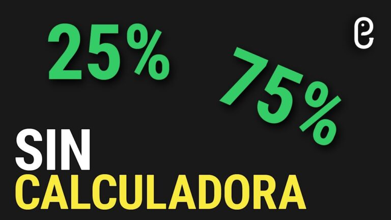 Calculando el 75% de 50