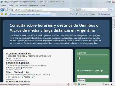 Horarios y destinos de empresa argentina
